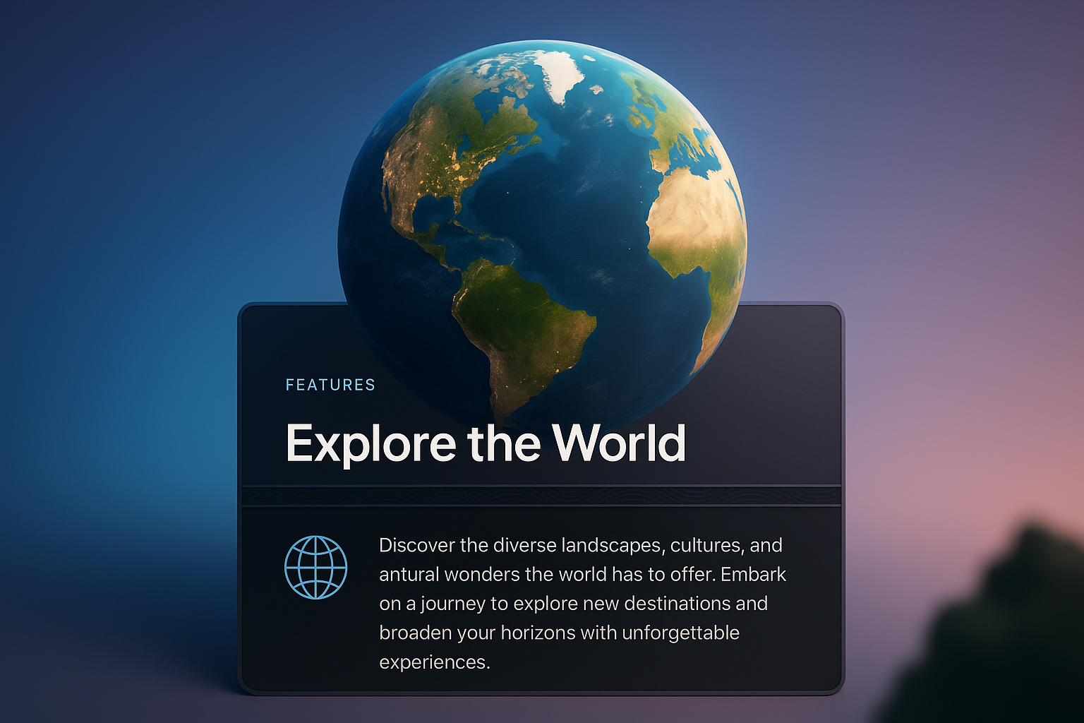 3D Illustration of a Web Page Featuring the World