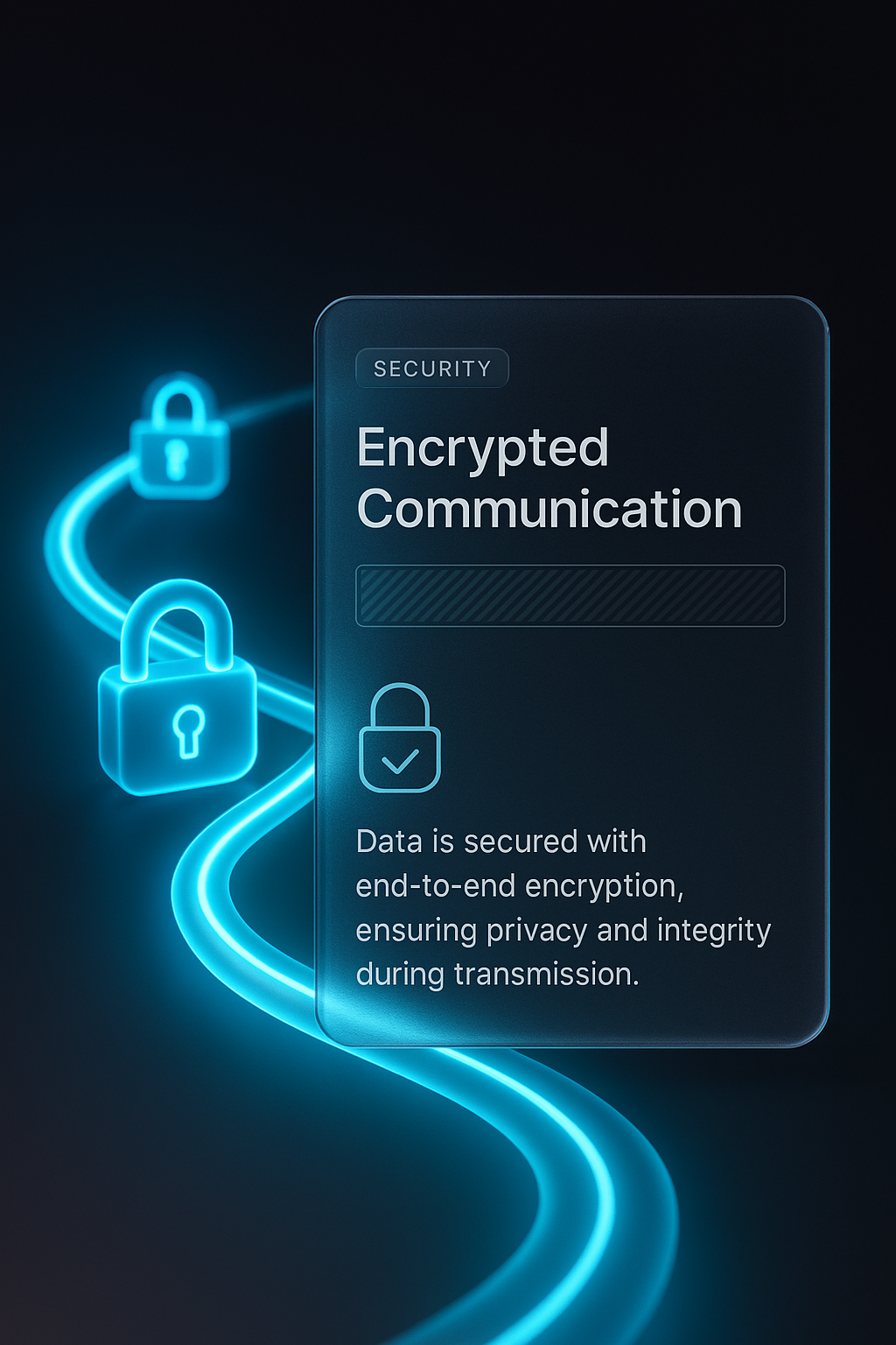 Illuminated Encrypted Communication Pipeline in Dark Space