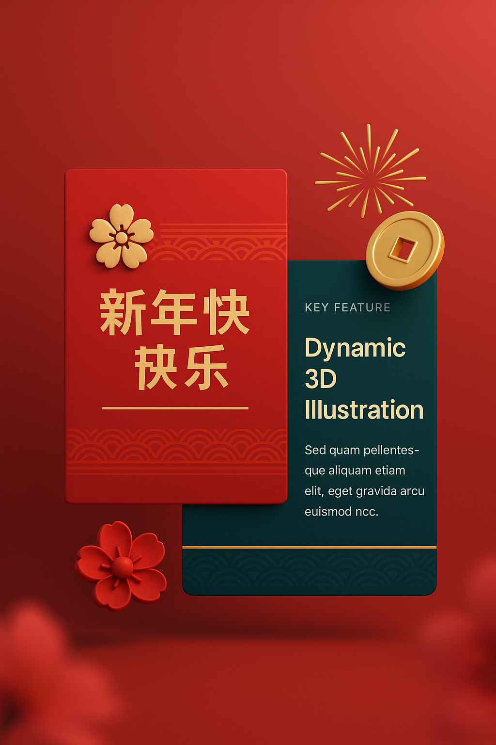 Festive Chinese New Year Celebration Graphic