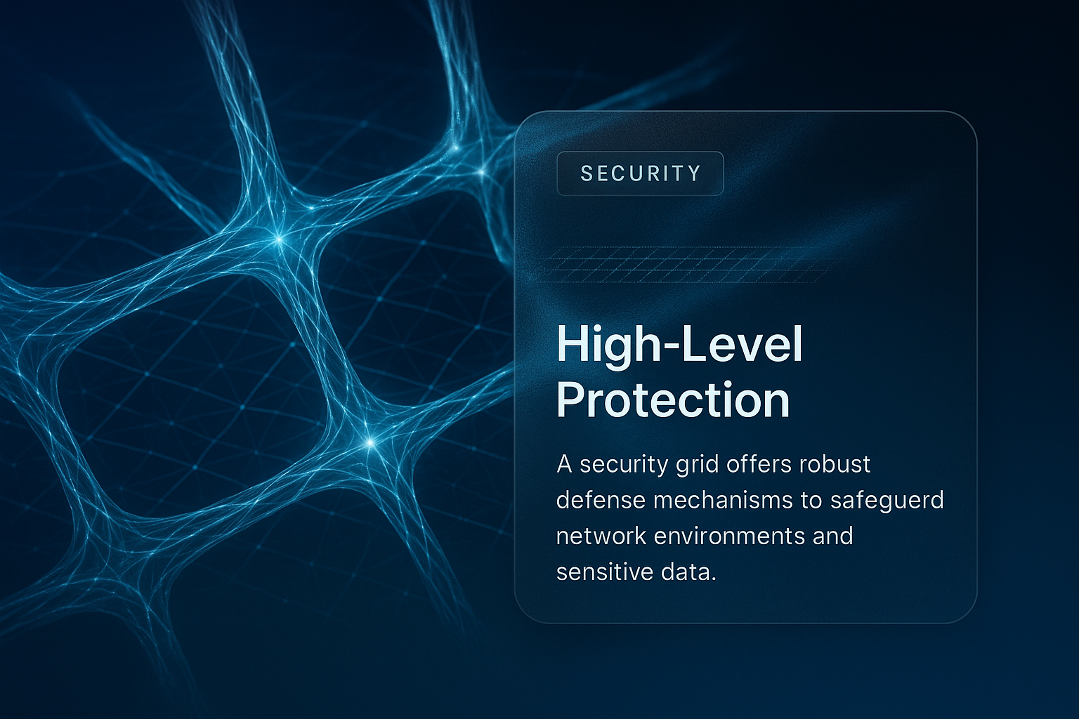 3D Energy Security Grid Illustration with Text Blocks