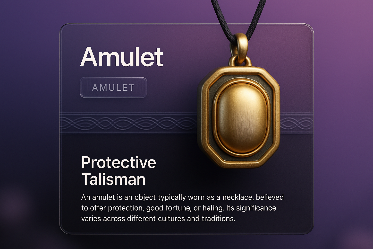 3D Amulet Design with Elegant Display