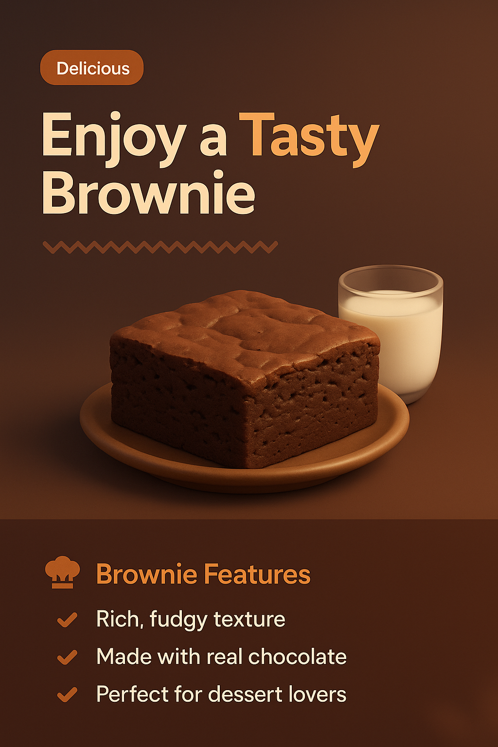 Indulge in a Delicious Brownie Treat with Creamy Milk