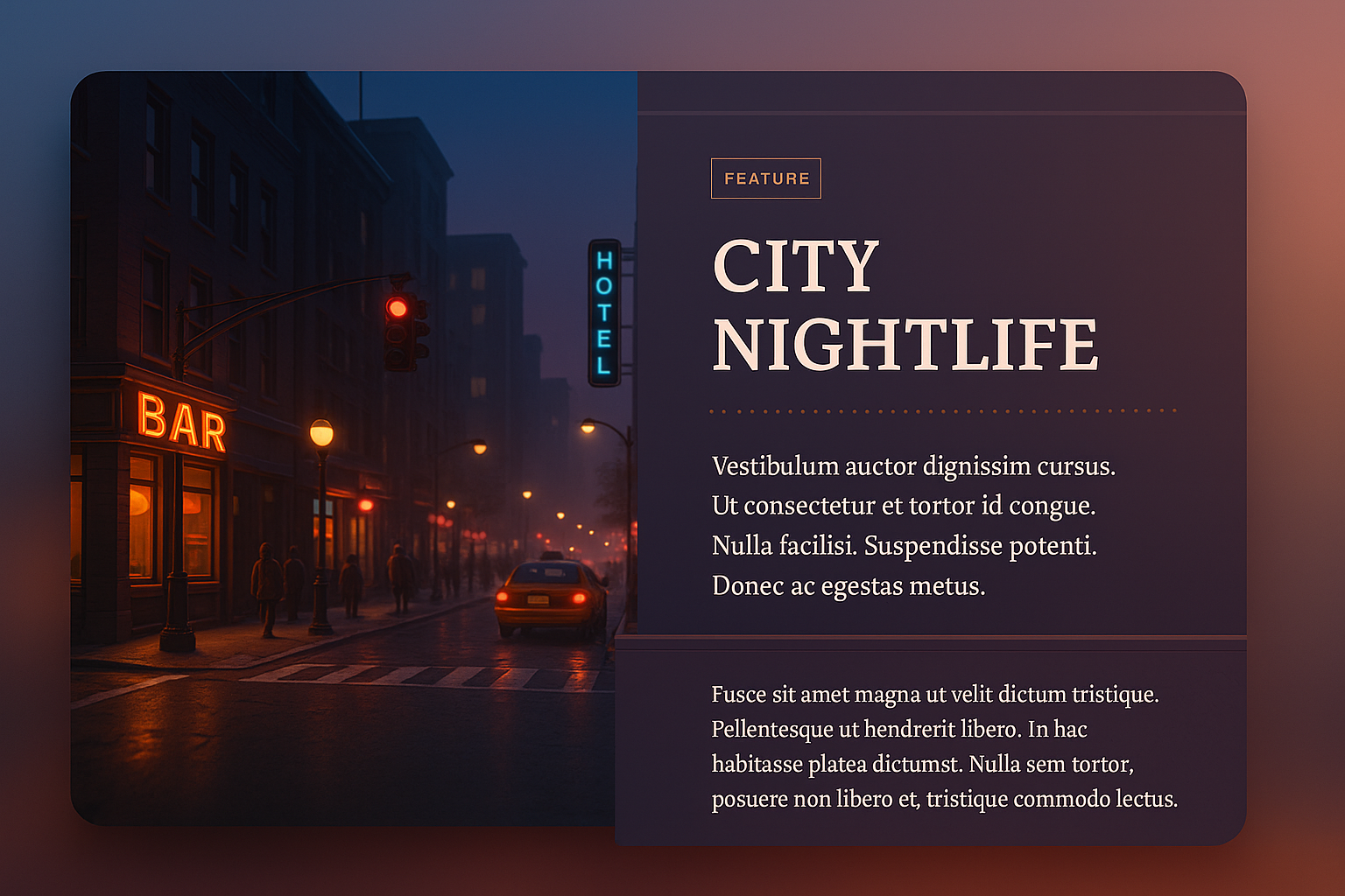 Vibrant City Nightlife in 3D Illustration