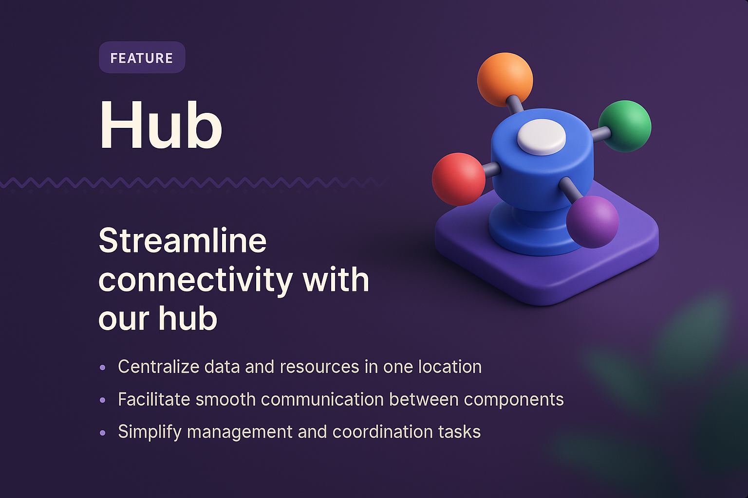 Interactive Landing Page Featuring Hub Connectivity