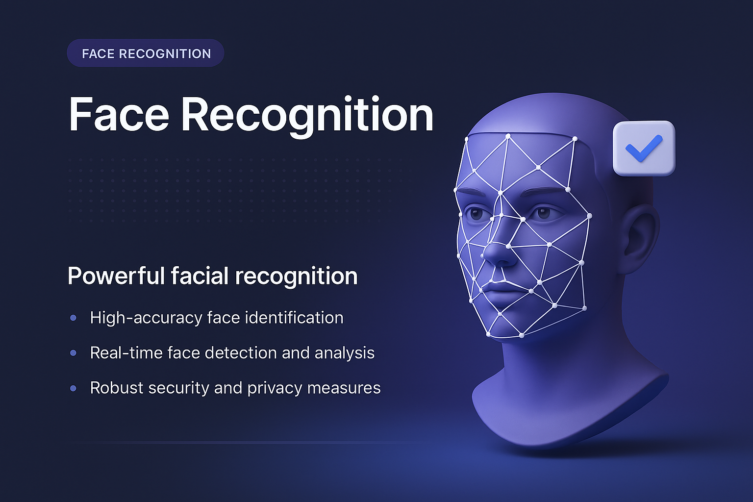 Innovative Face Recognition Technology Landing Page