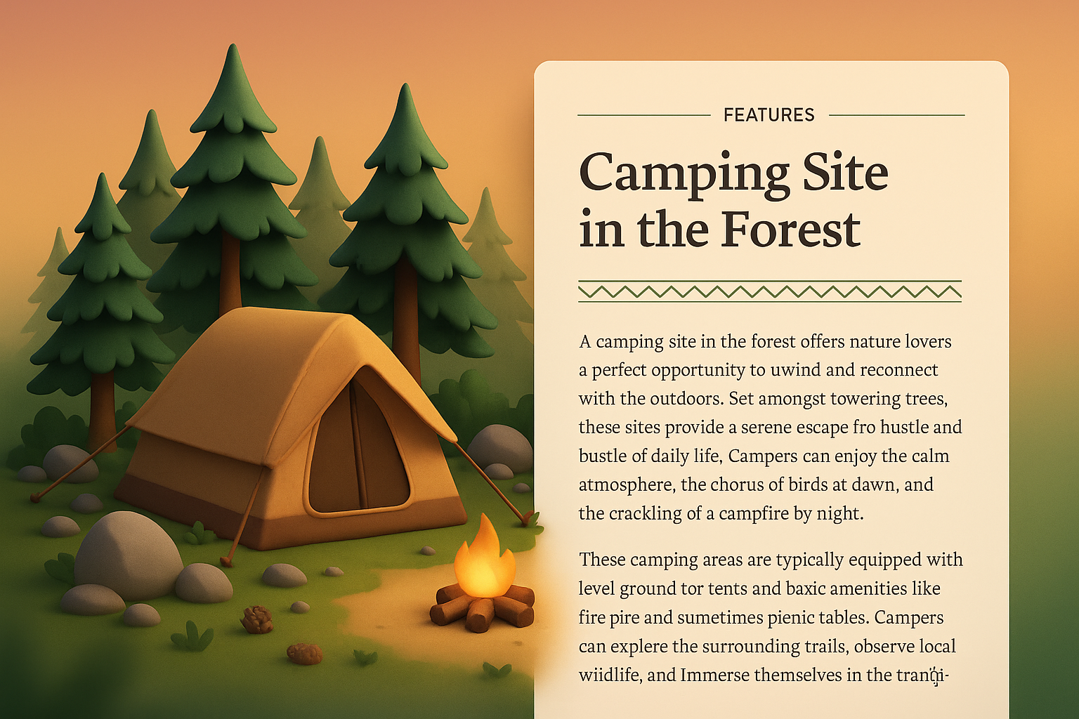 Camping Site in the Forest: A Perfect Retreat