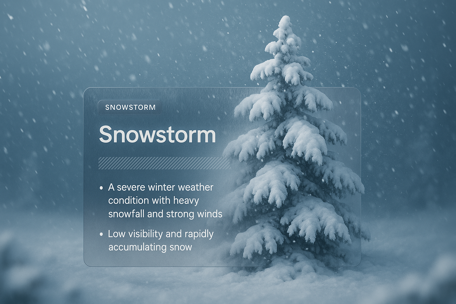 3D Visualization of a Snowstorm with Interactive Elements