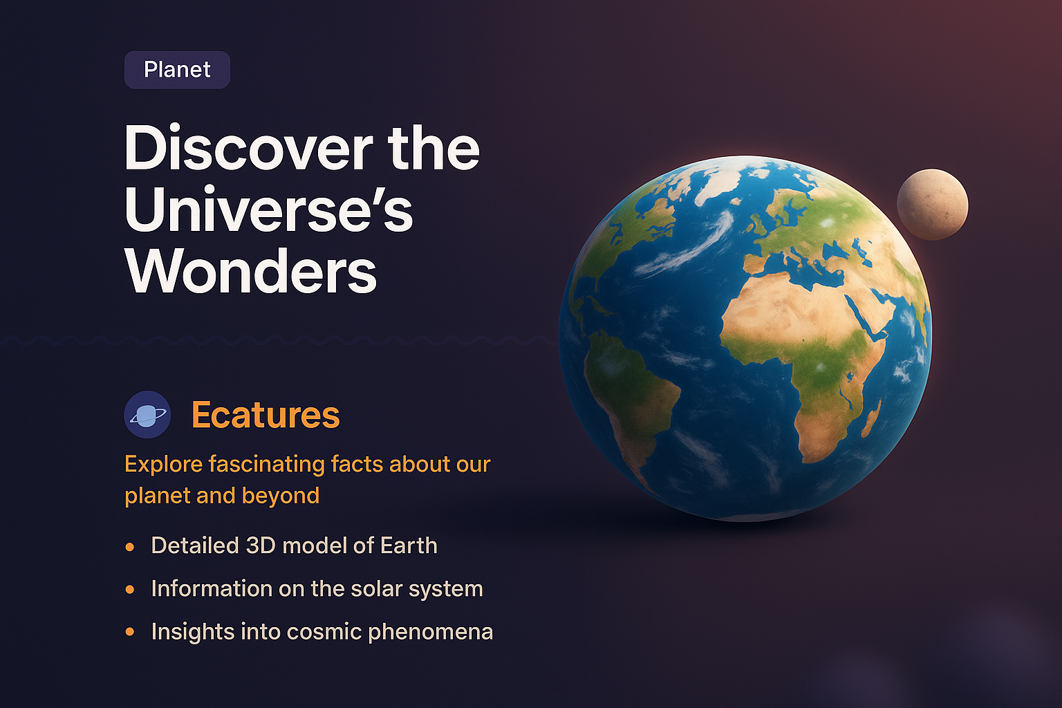 Explore the Universe's Wonders with 3D Earth Model