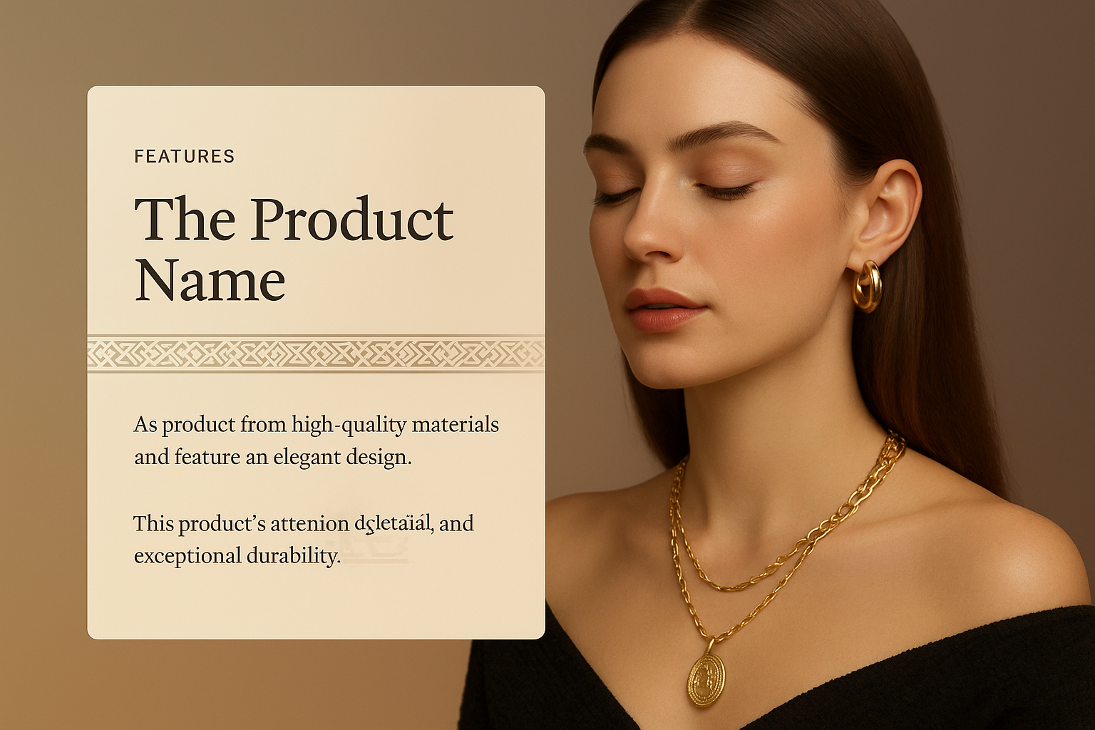 Elegant 3D Jewelry Illustration Featuring a Model