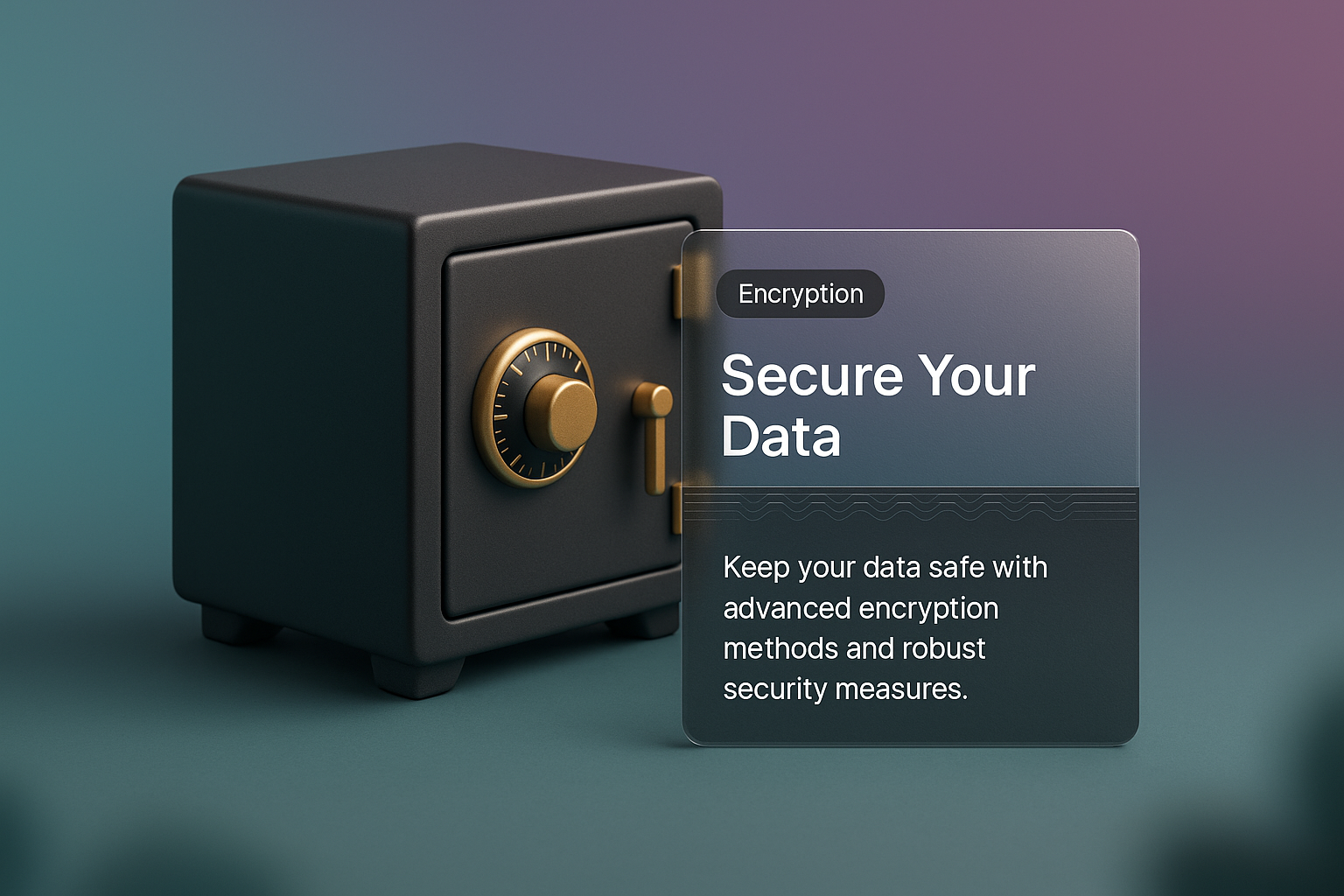 3D Illustration of a Secure Data Vault Design