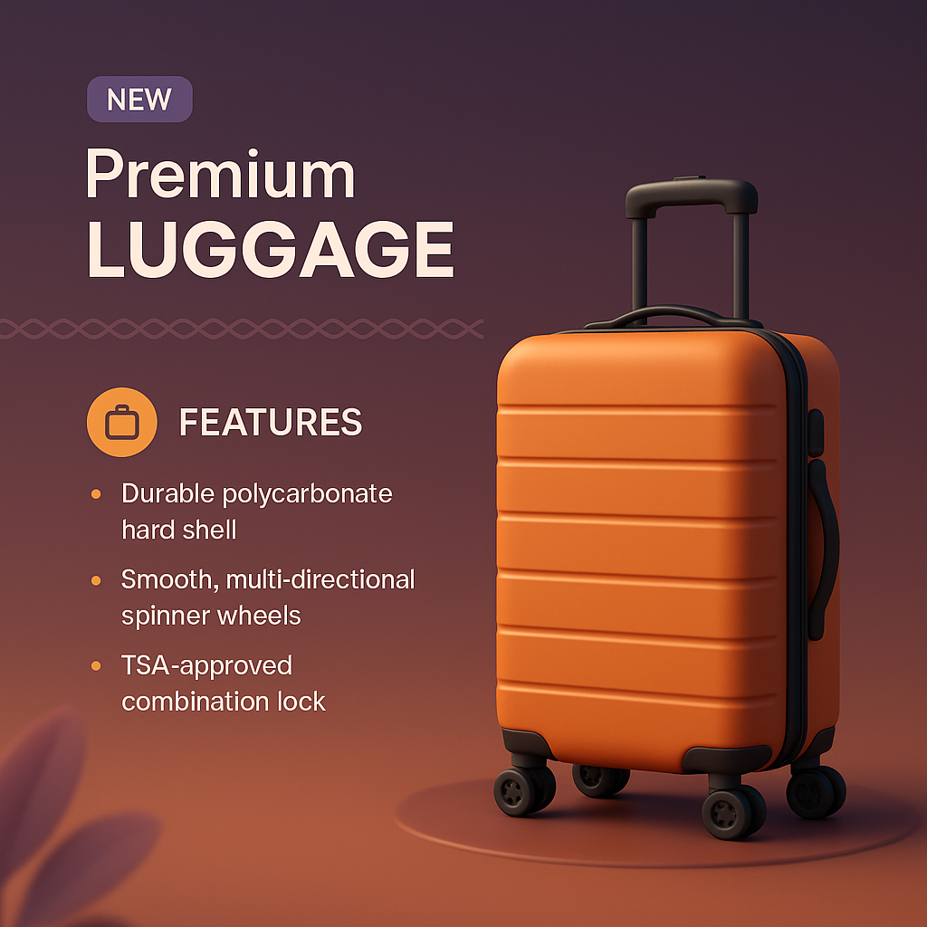 Stylish Premium Luggage with Unique Features