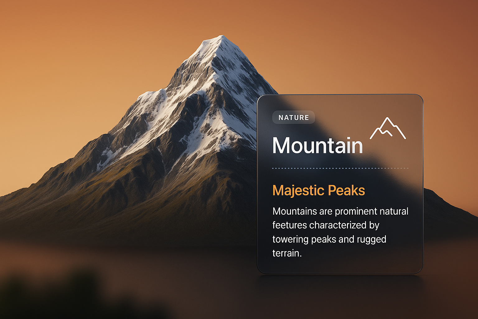 Stunning 3D Mountain Illustration for Web Design