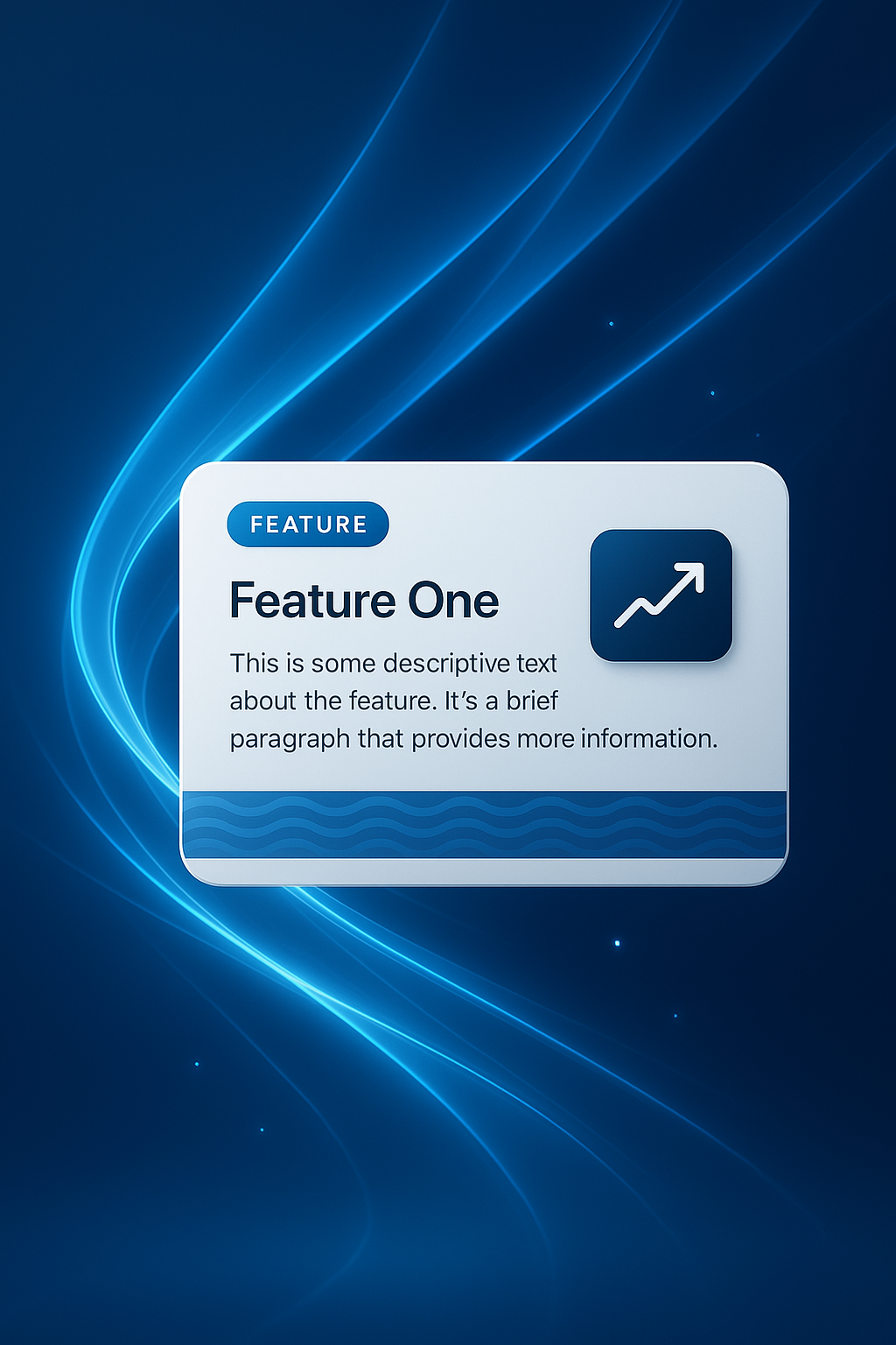 Elegant Blue Light Lines with Feature Block