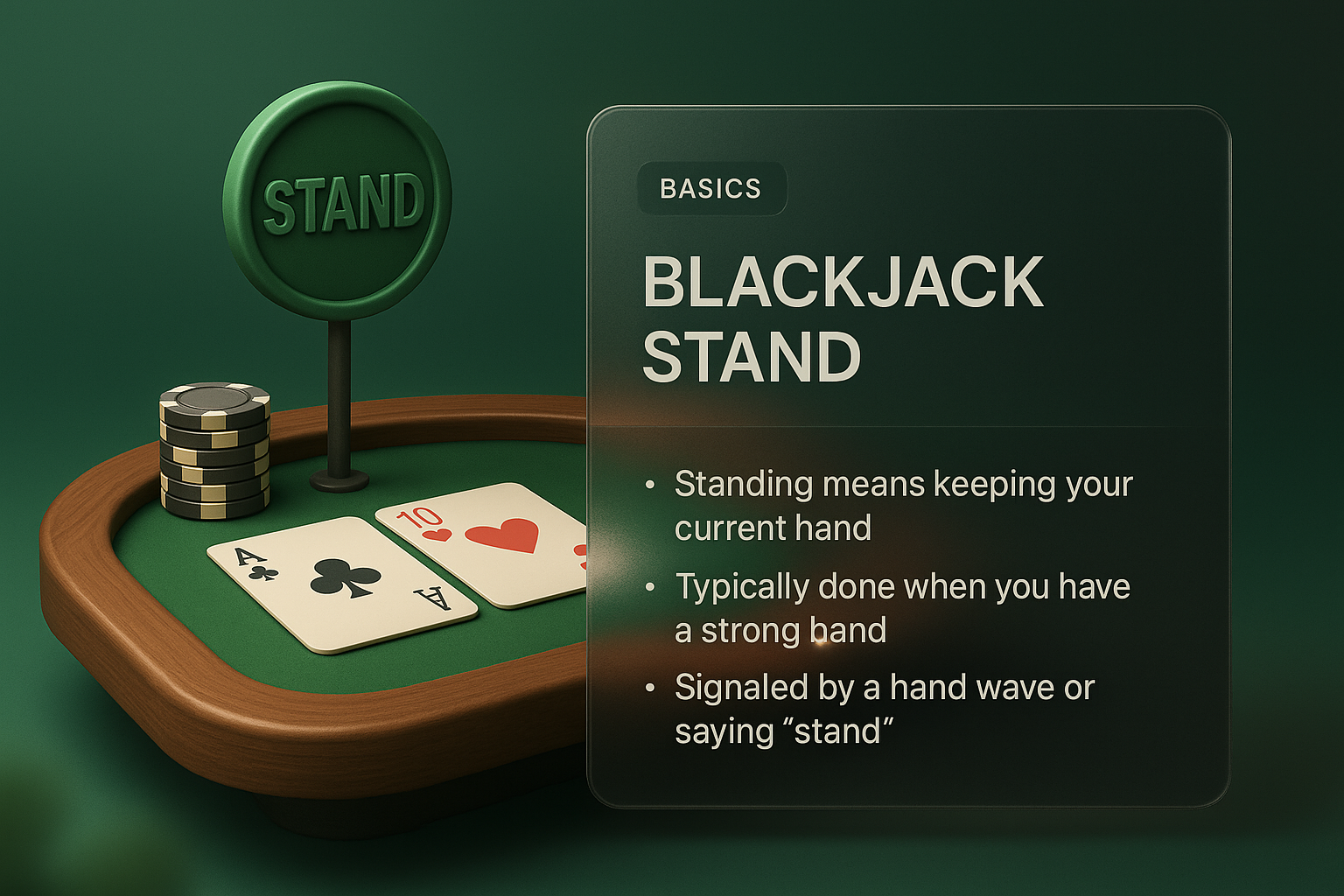 3D Blackjack Stand Design with Informative Overlay
