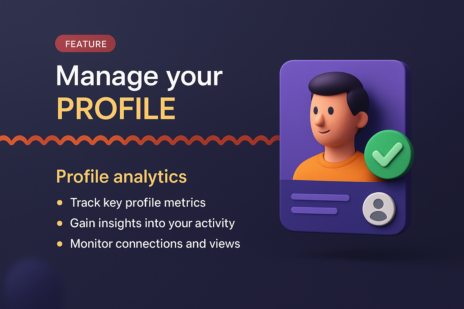 Stylish Landing Page Featuring Profile Management