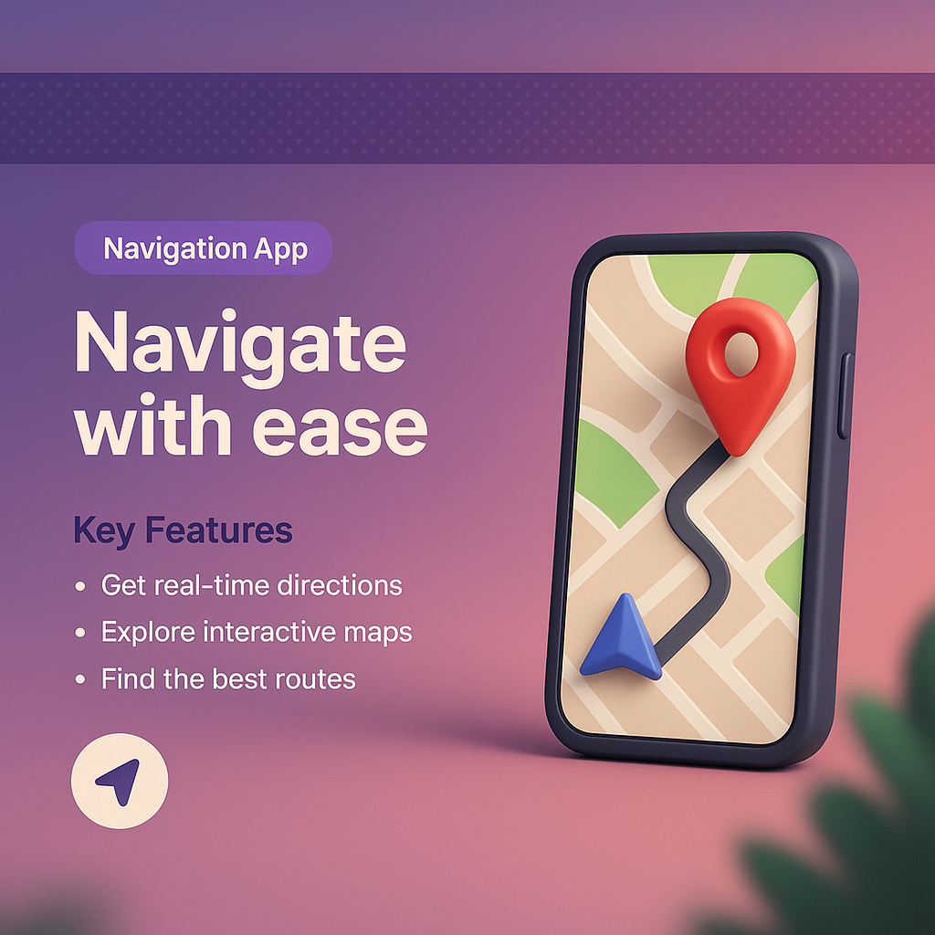 User-Friendly Navigation App with Key Features