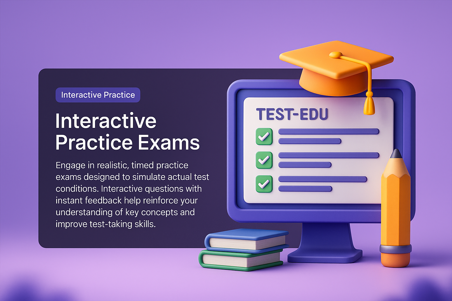 3D Gradient Design for Interactive Practice Exams