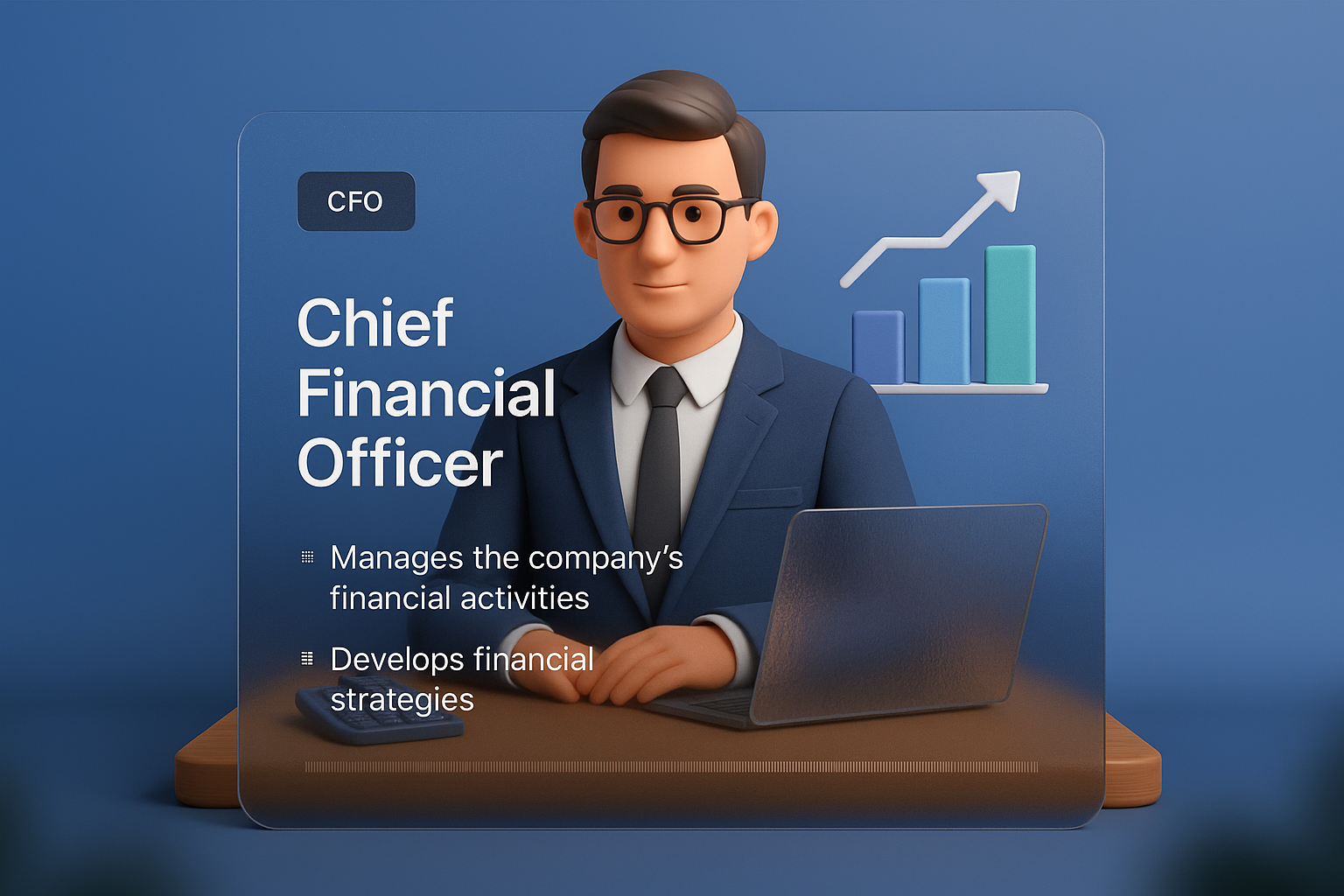 3D Web Page Design Featuring a CFO Character