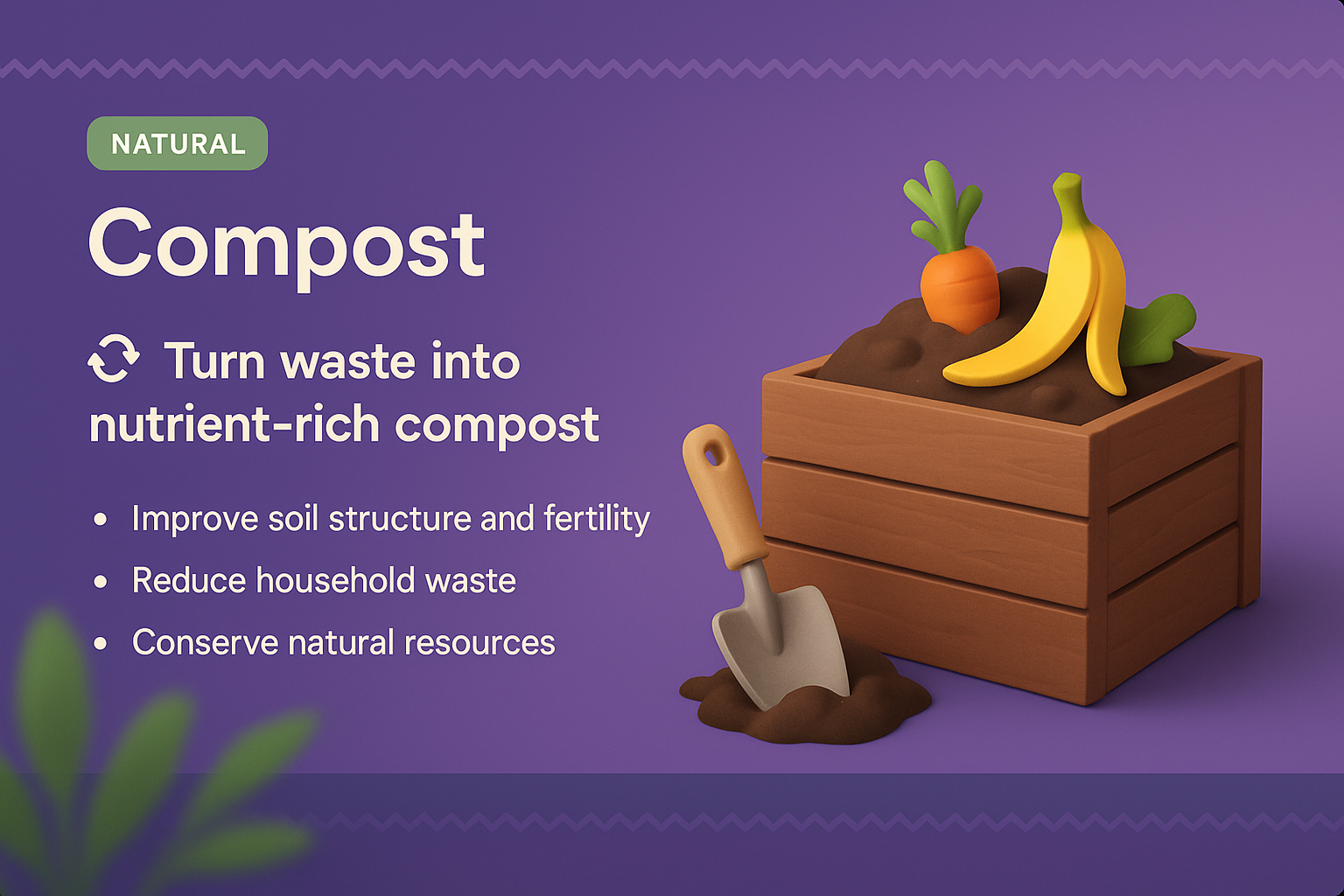 3D Illustration of Nutrient-Rich Compost for Eco-Friendly Gardening