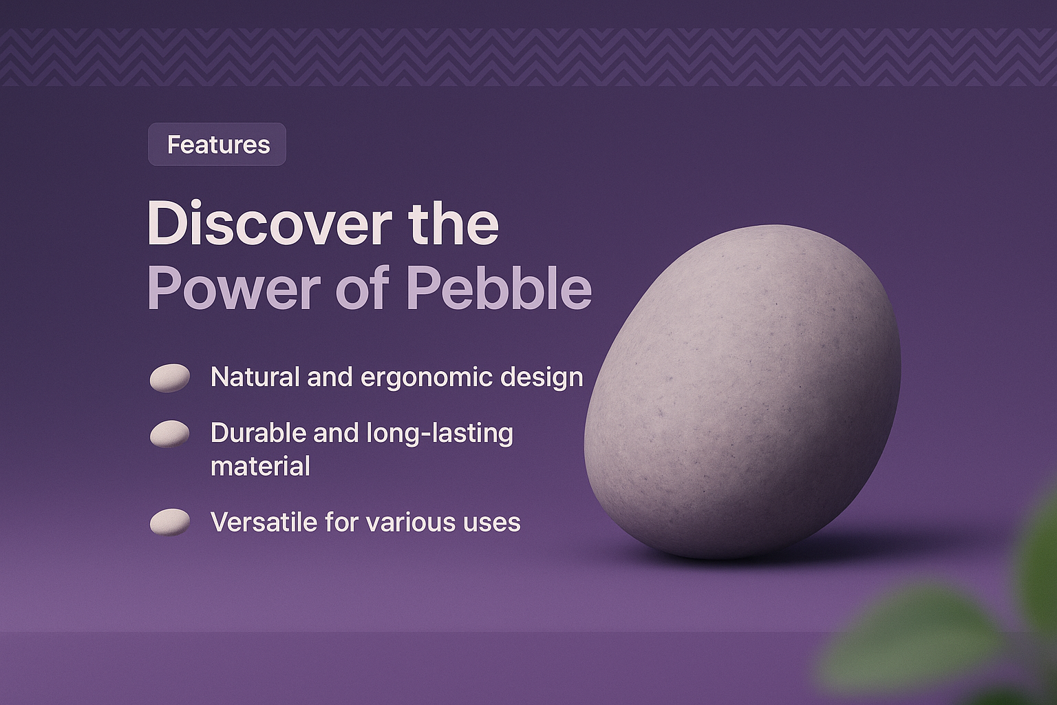 3D Illustration of a Pebble with Features Highlighted