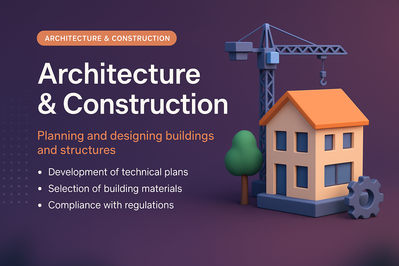 3D Architectural Landscape Page for Architecture & Construction