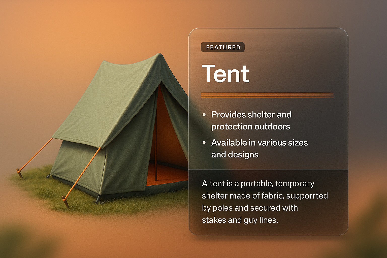 3D Design Integration Featuring a Tent