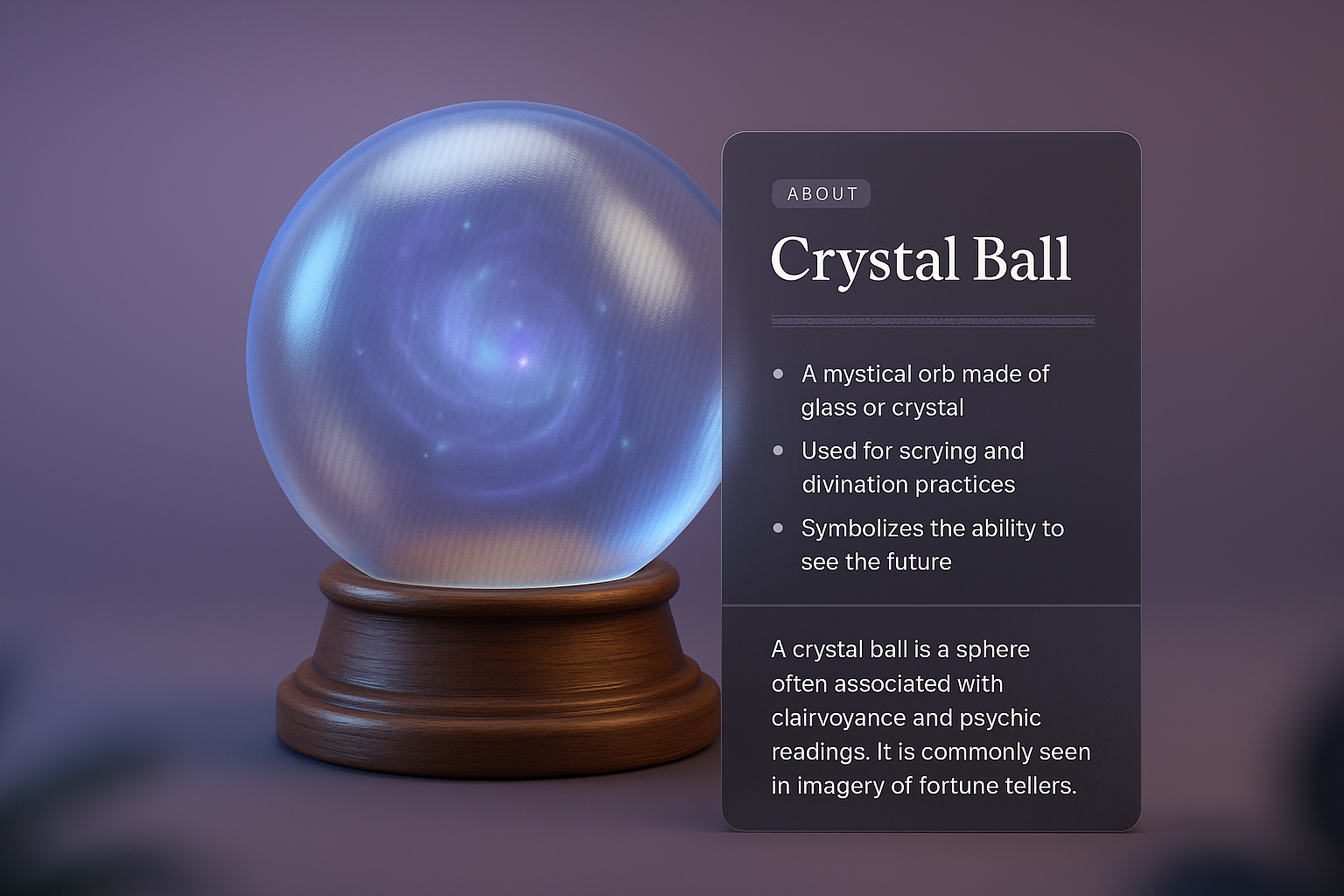 Mystical Crystal Ball with Elegant Design Elements
