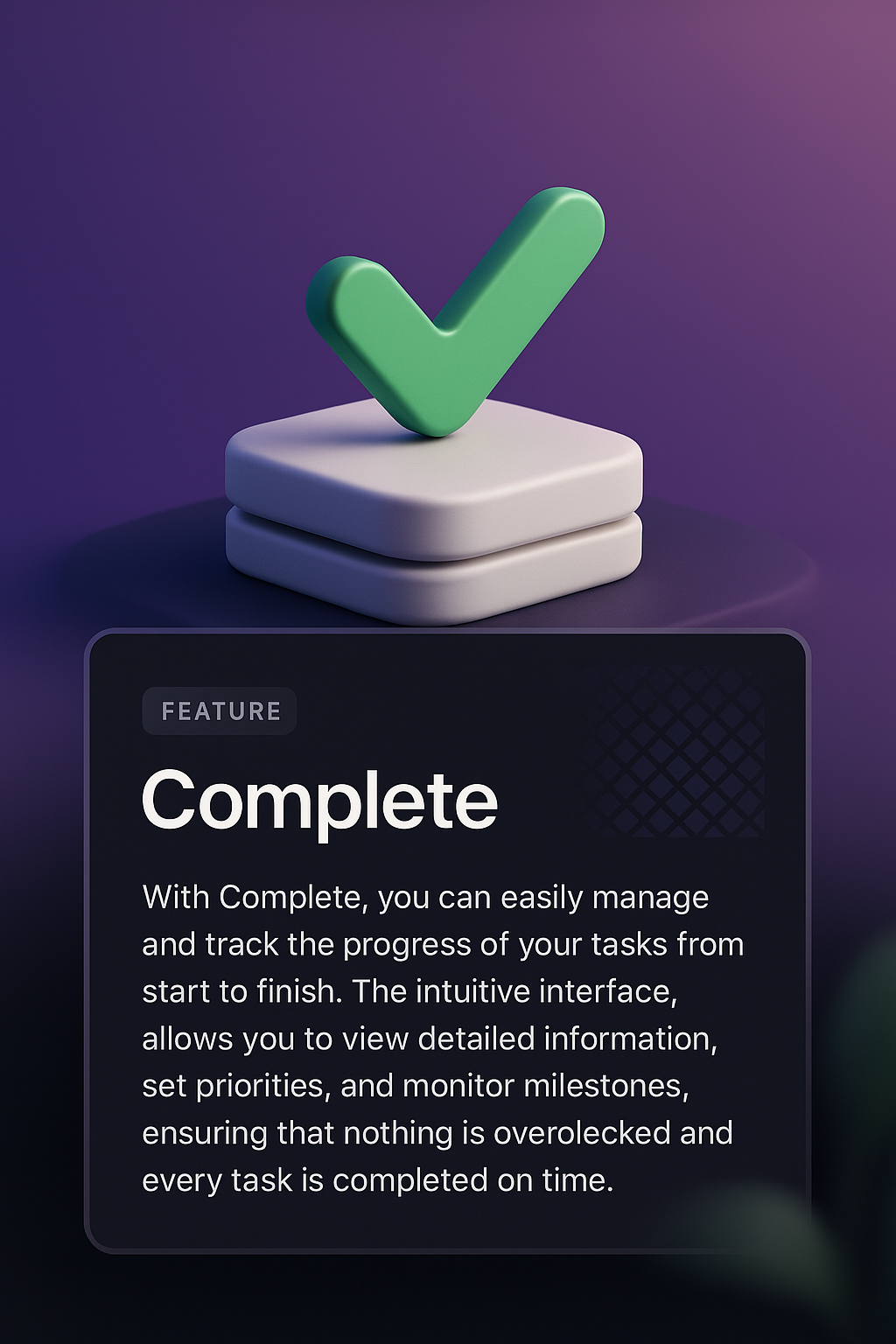 3D Web Page Design Featuring Task Management Interface