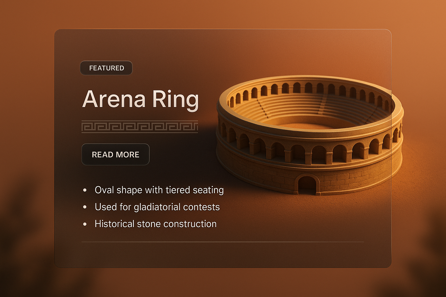 3D Illustration of Arena Ring with Layered Design Elements