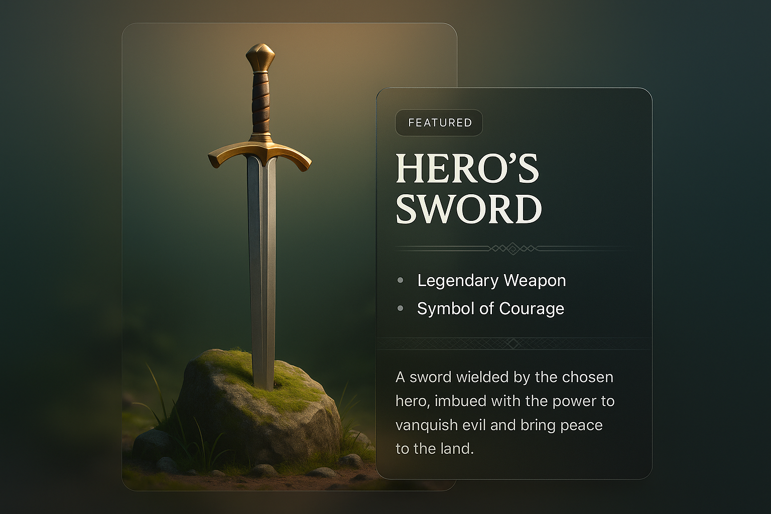 Hero's Sword - Legendary Weapon Symbolizing Courage