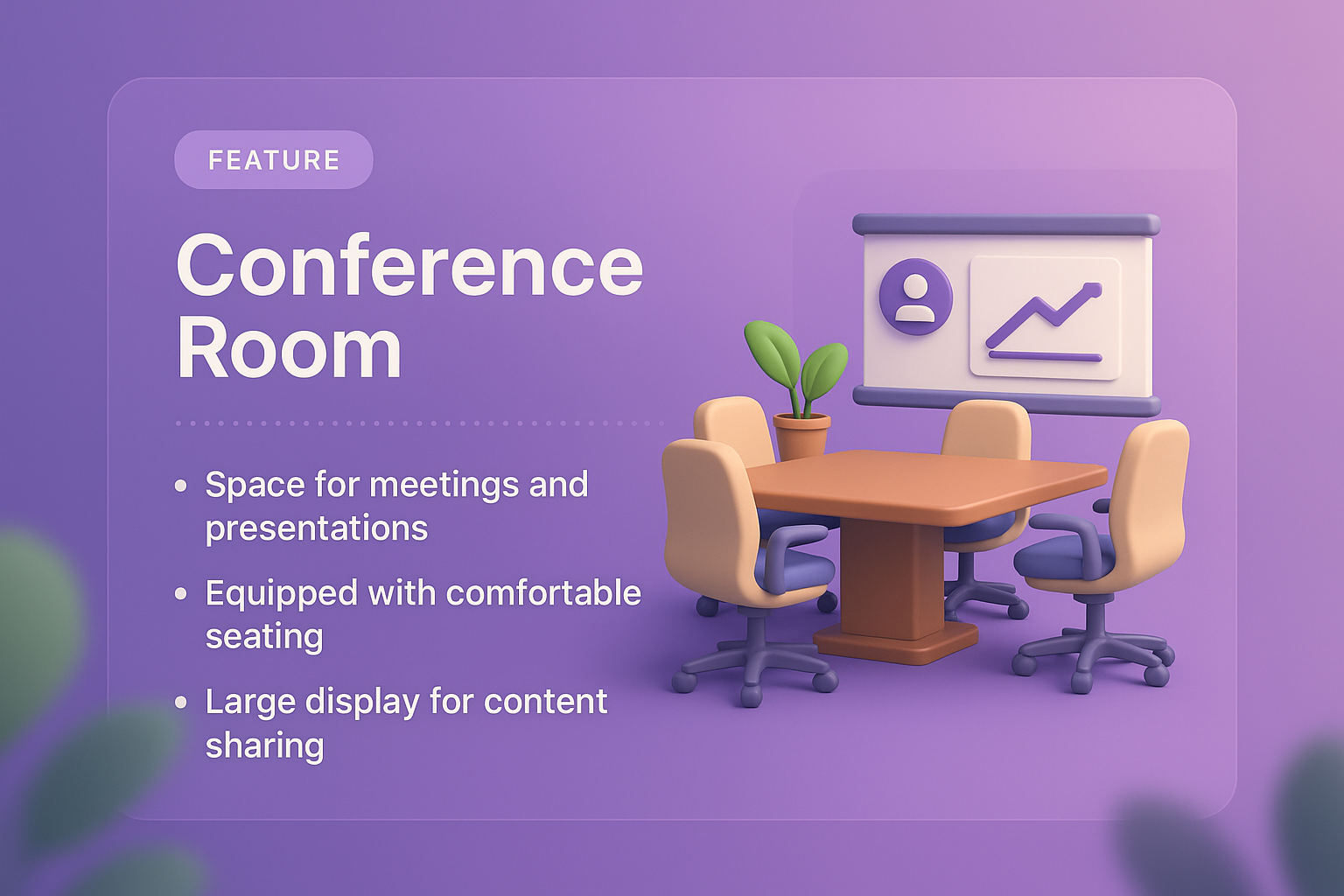 Modern Conference Room 3D Illustration for Presentations
