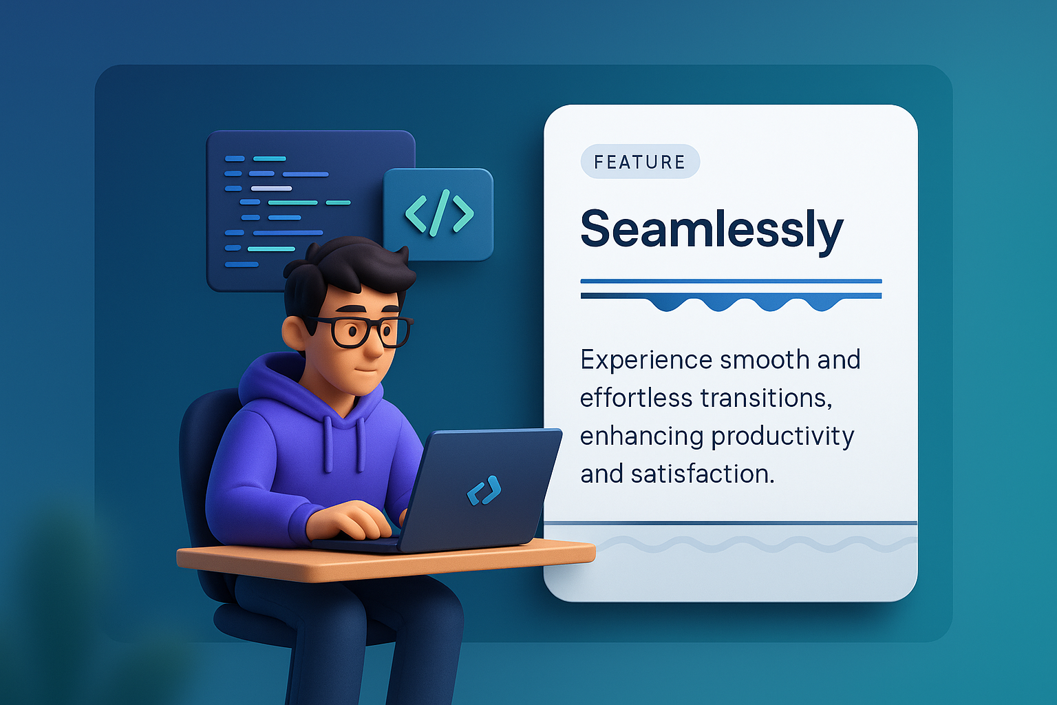 Dynamic 3D Web Page Design Featuring a Developer