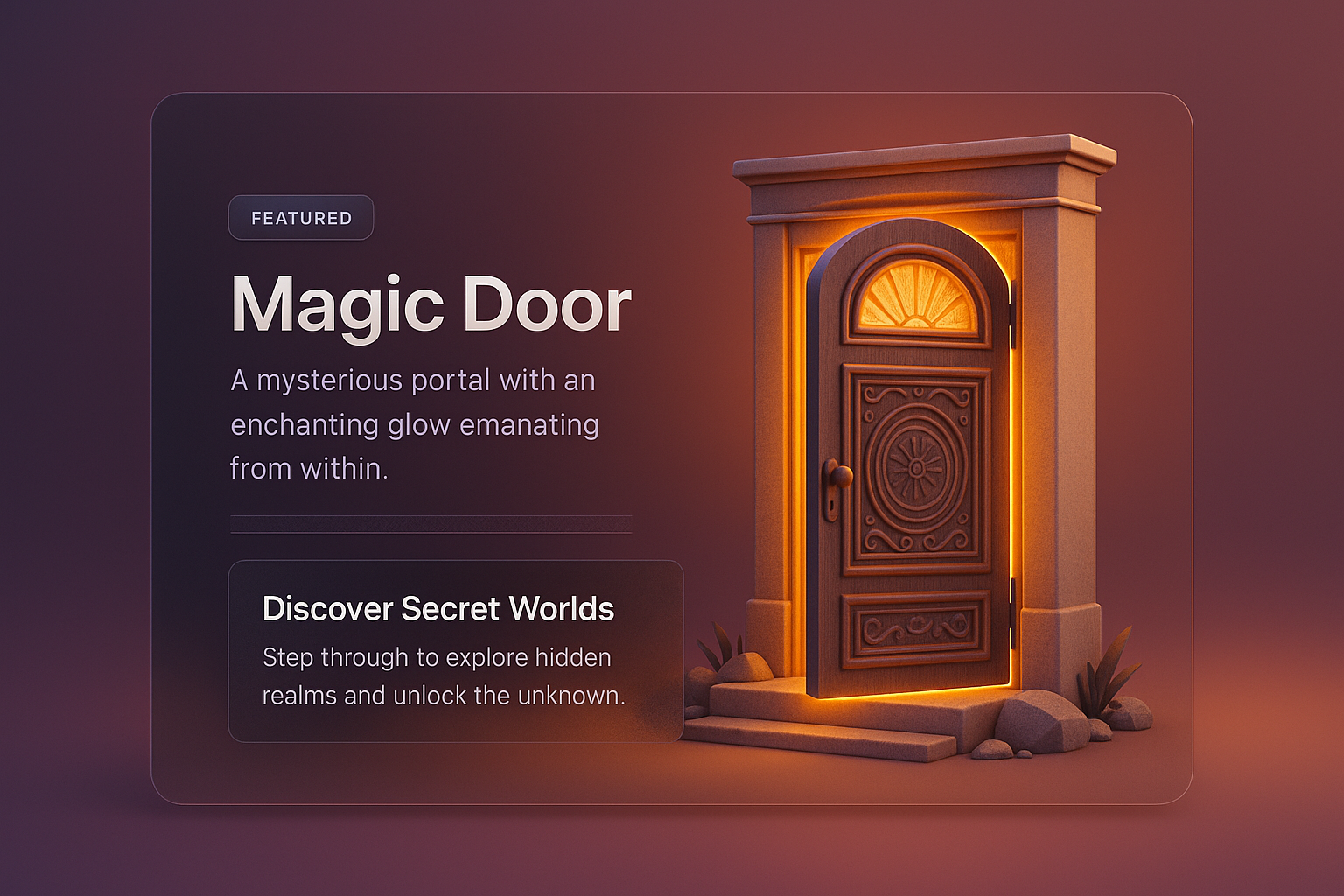 Enchanting Magic Door with Glowing Illumination