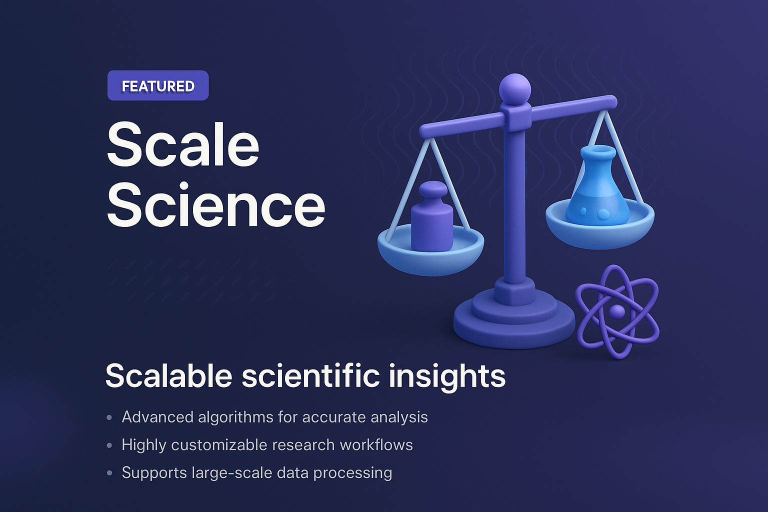3D Science Showcase with Scales and Beakers