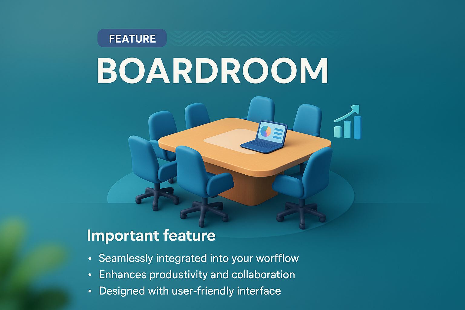 Modern Business Presentation in a Boardroom Setting
