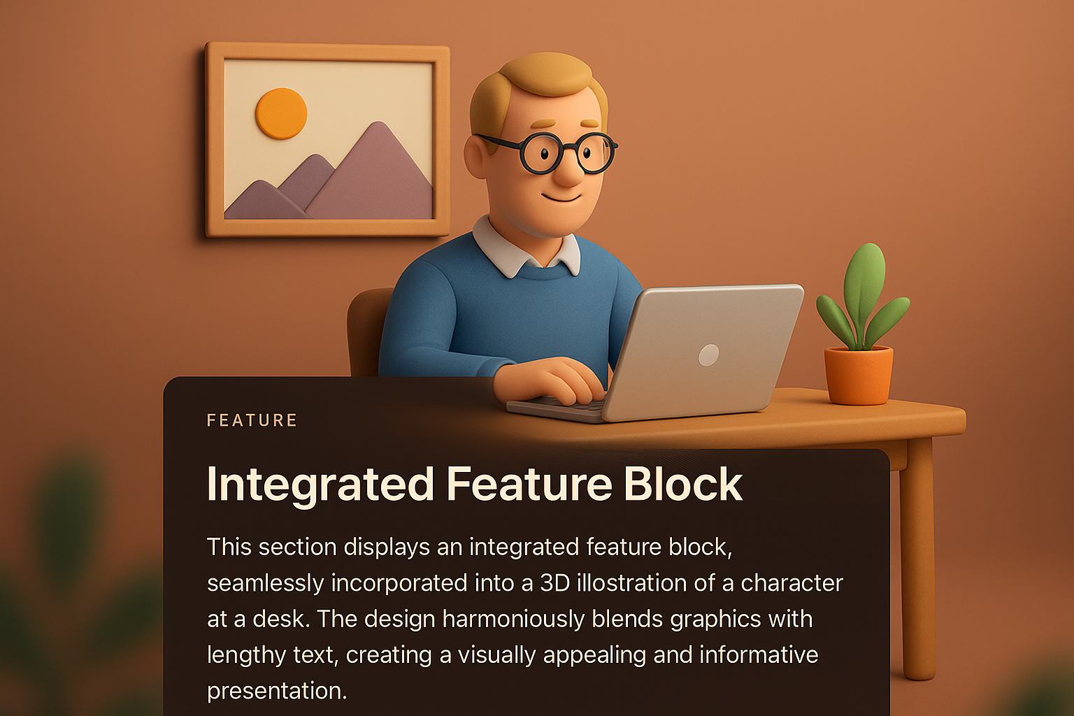 3D Illustration of Integrated Feature Block Design