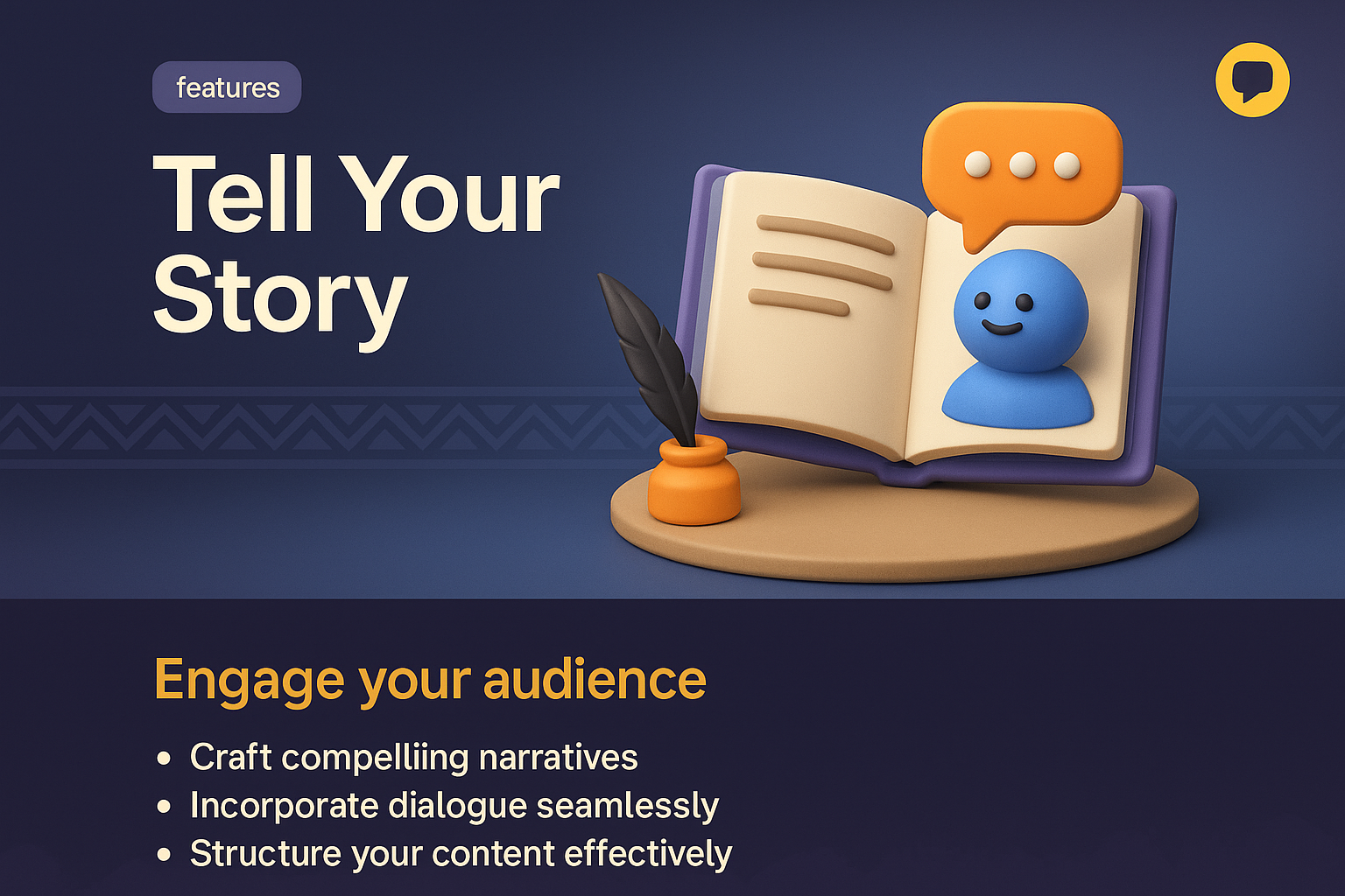 Interactive Landing Page for Storytelling Features