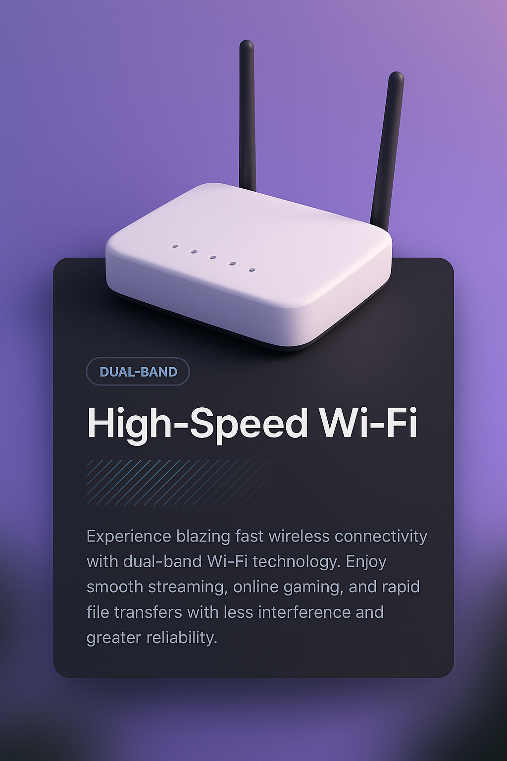 3D Router Illustration with Feature Description