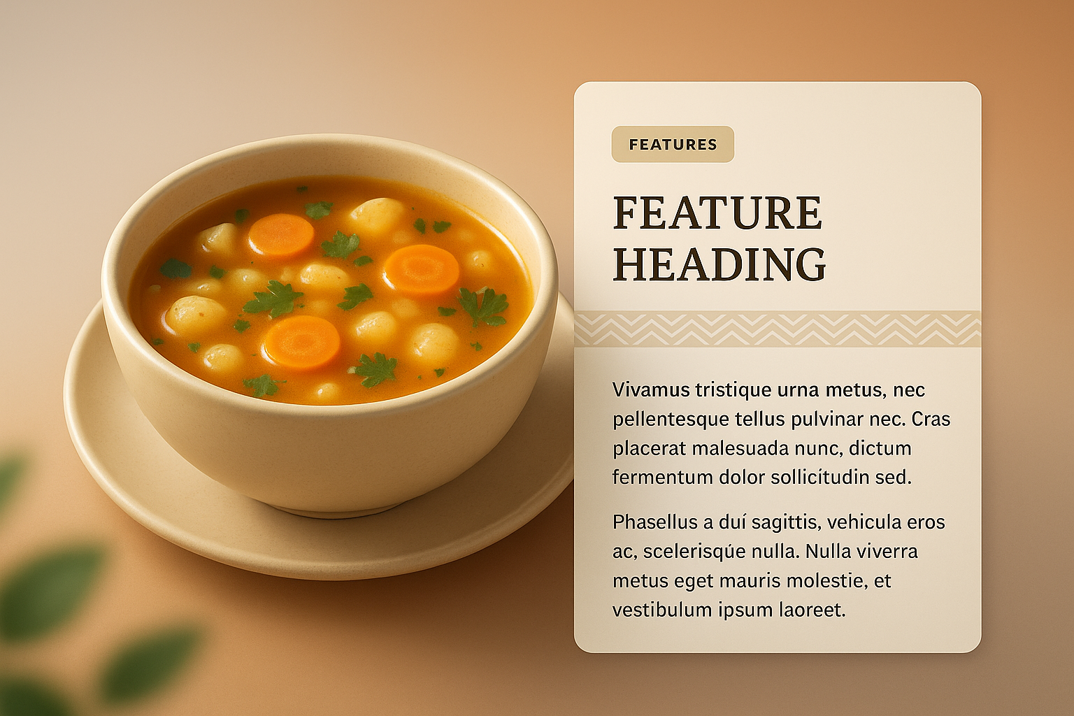 Delicious Soup in a Bowl with Features Overview