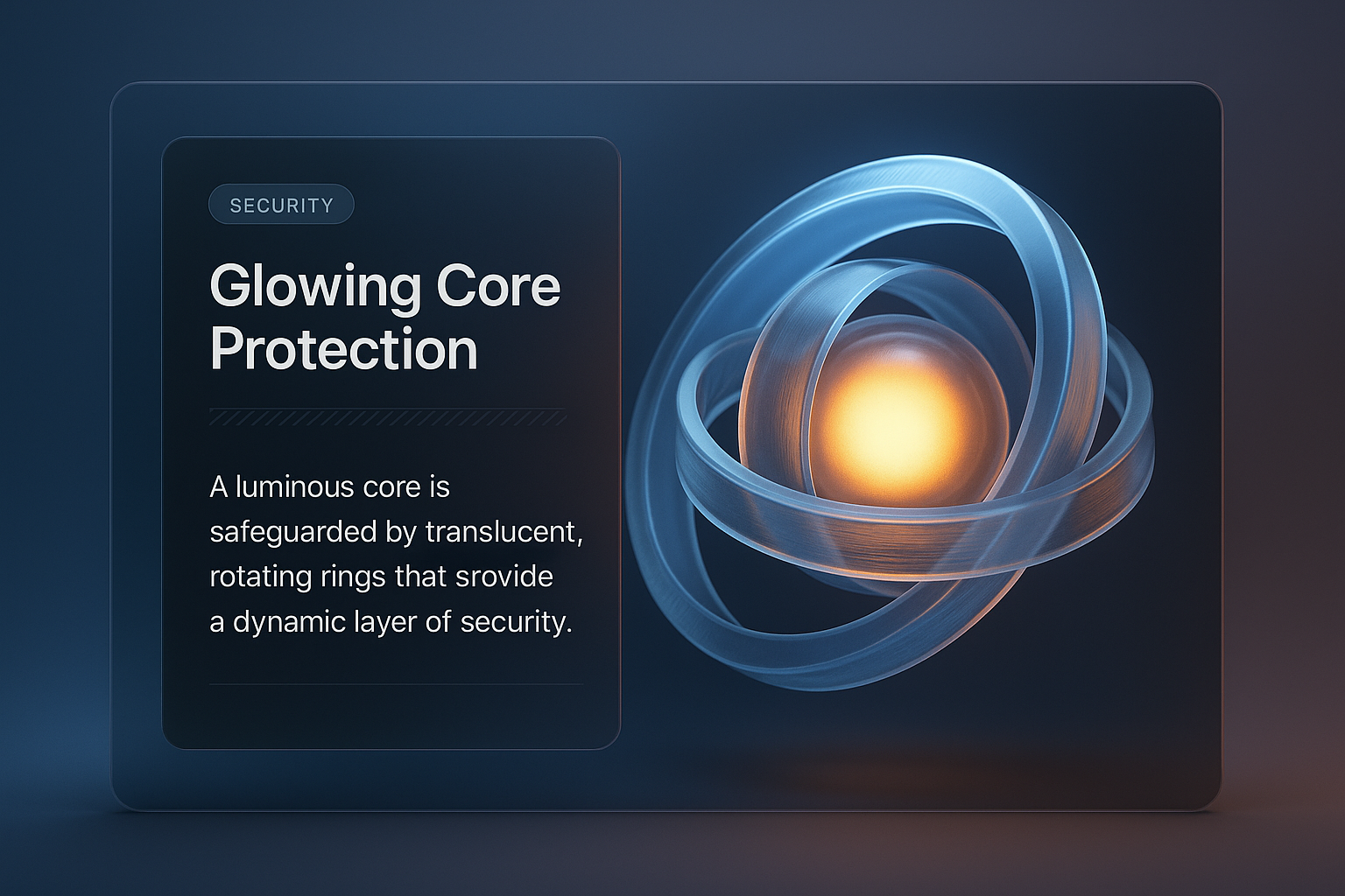 Glowing Core Protection with Translucent Security Rings