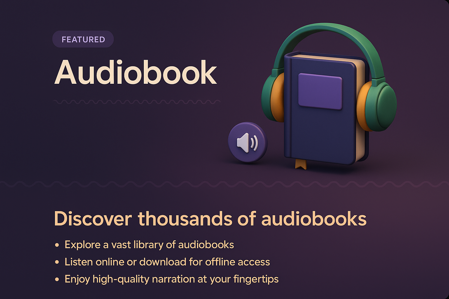 Landing Page Design for Audiobook Promotion