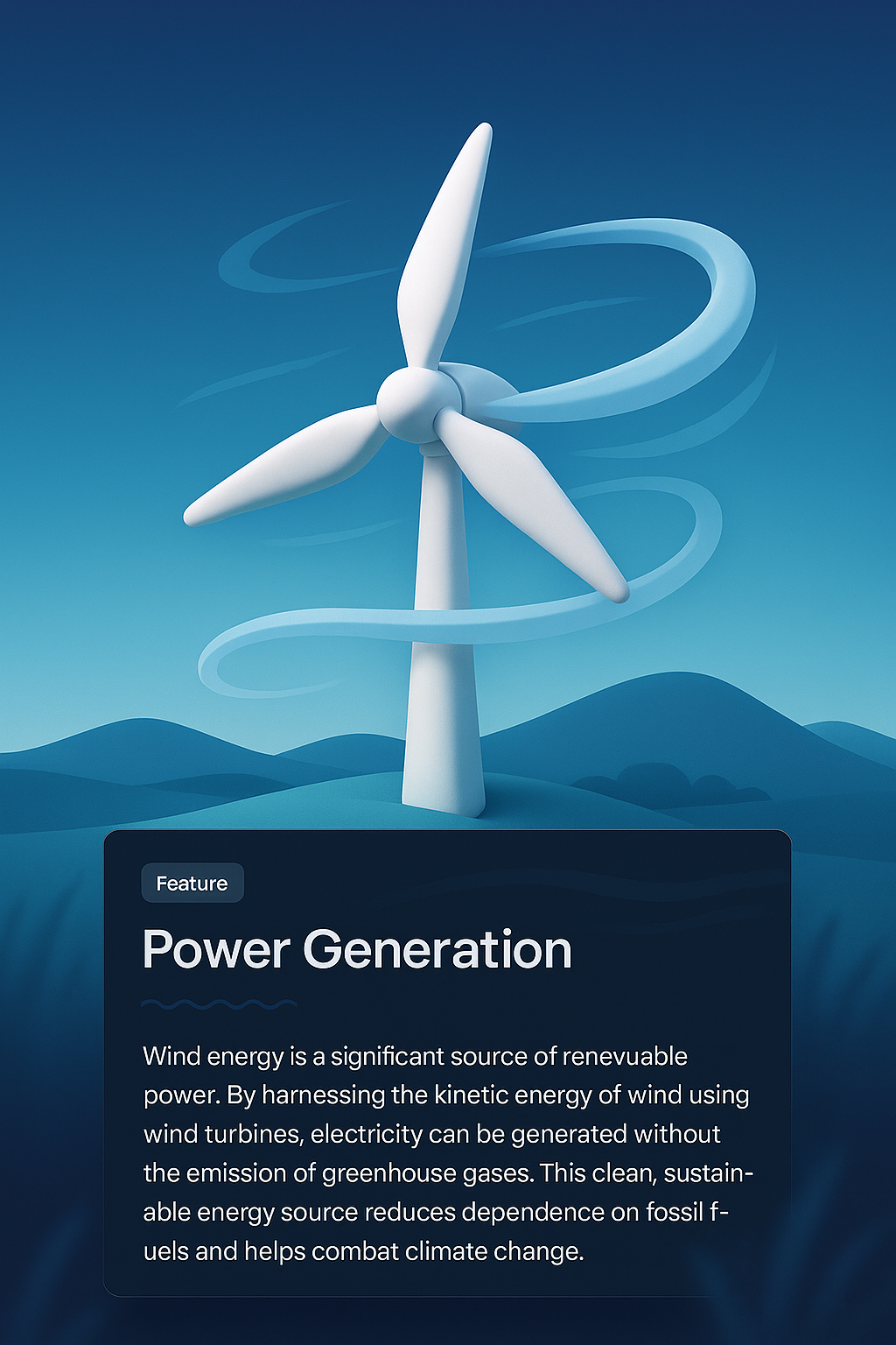 3D Web Design with Wind Energy Theme
