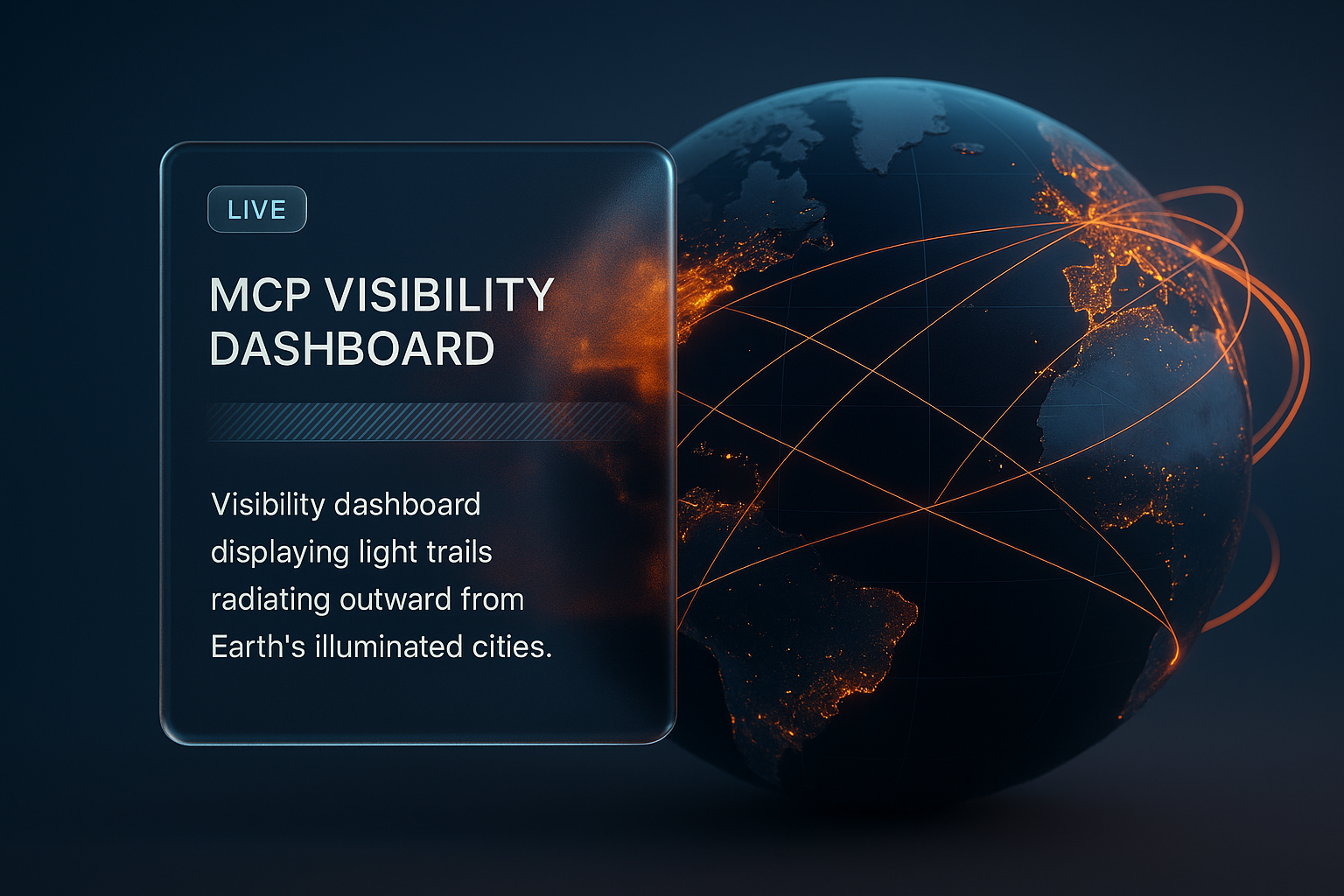 MCP Visibility Dashboard with Live Connection Trails