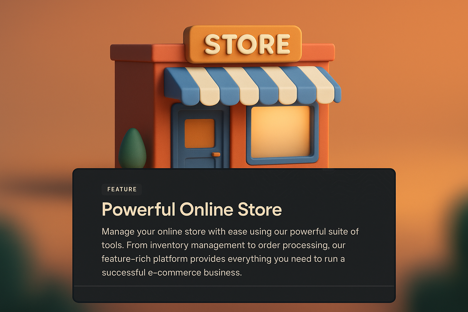 3D Visualization of a Modern Online Store Design