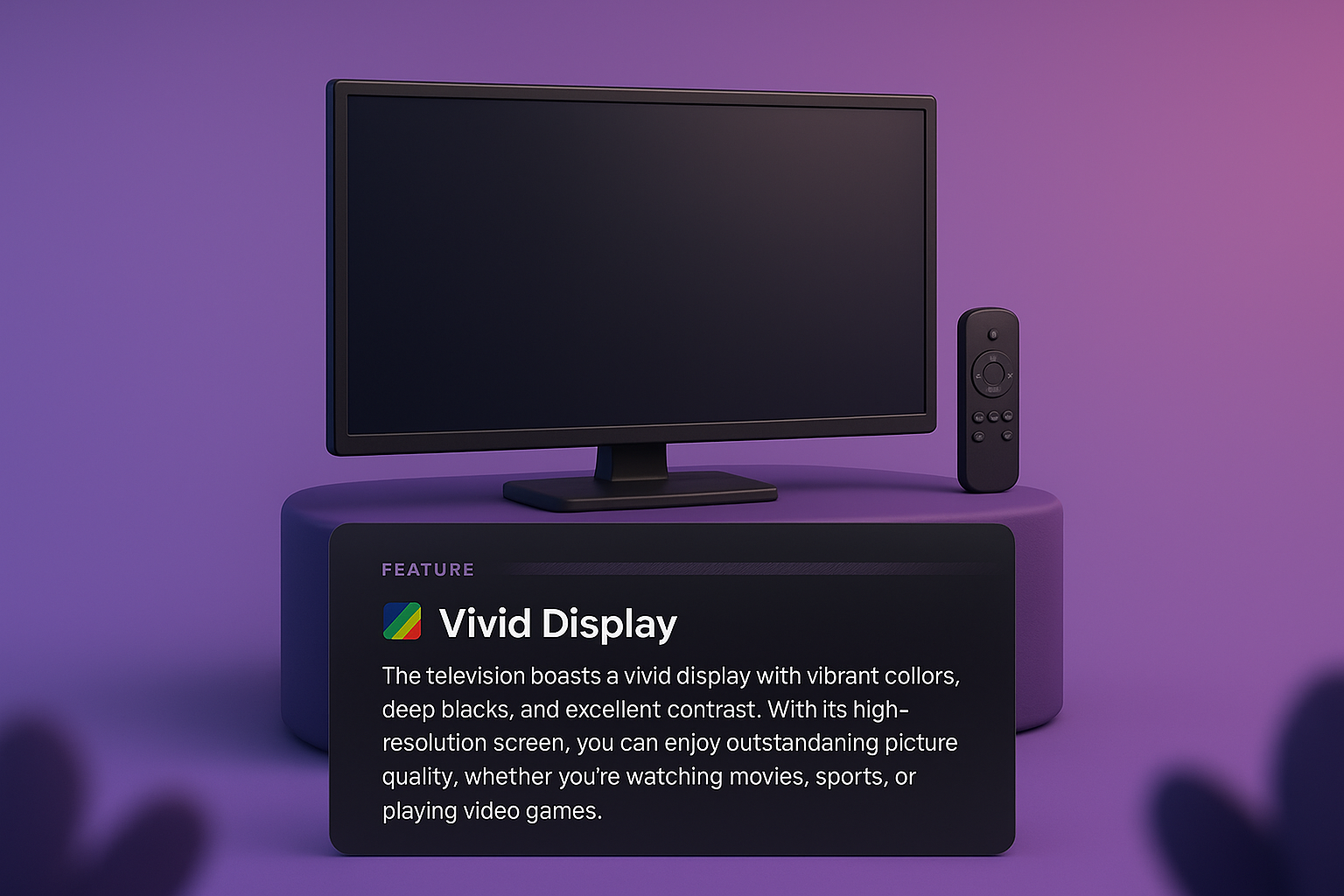 3D Television Display Concept with Features