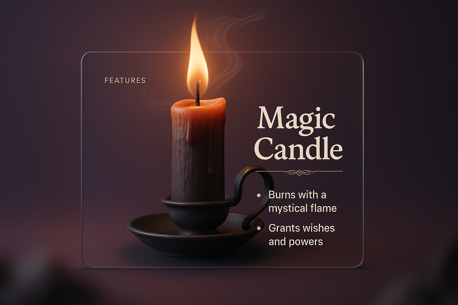 Enchanting Magic Candle with Mystical Flame