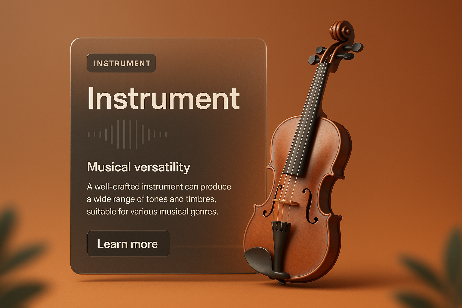 3D Musical Instrument Design with Modern UI Elements