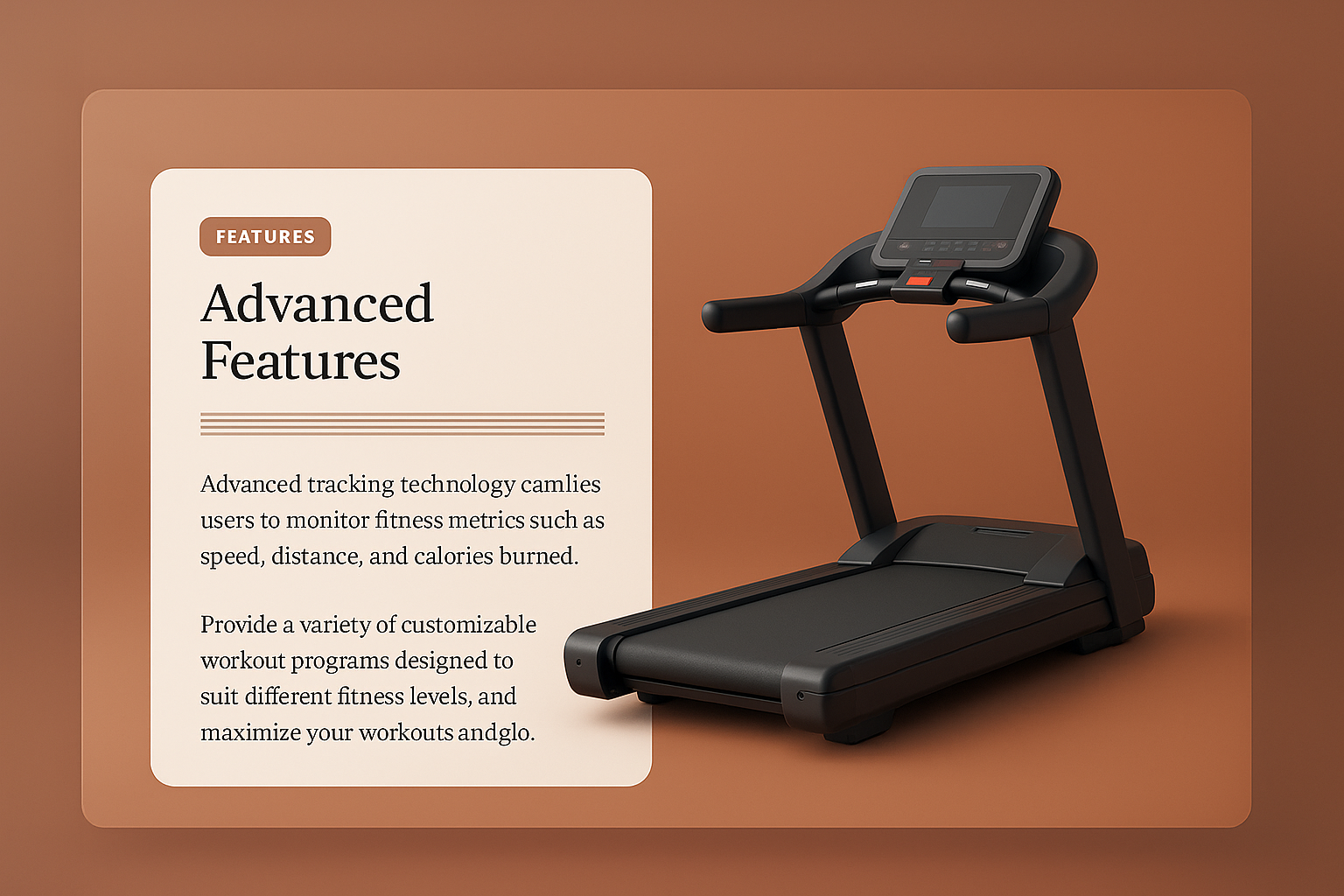 3D Treadmill Illustration with Feature Highlights