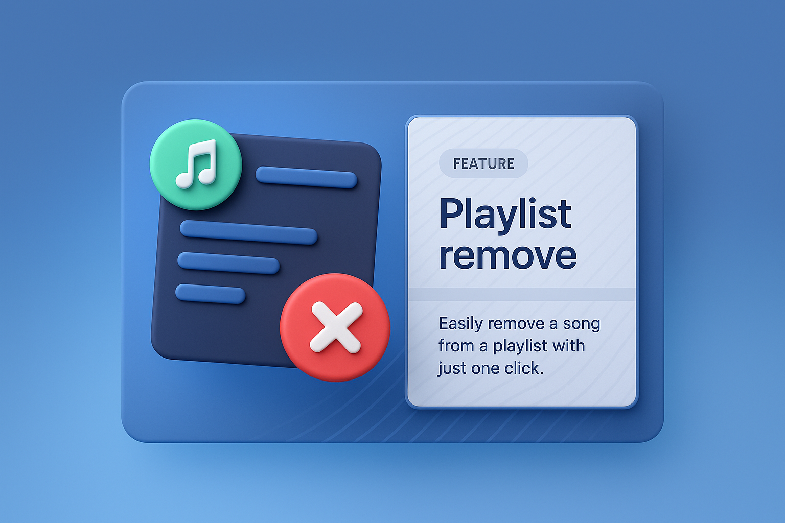 3D Web Page Design Featuring Playlist Removal