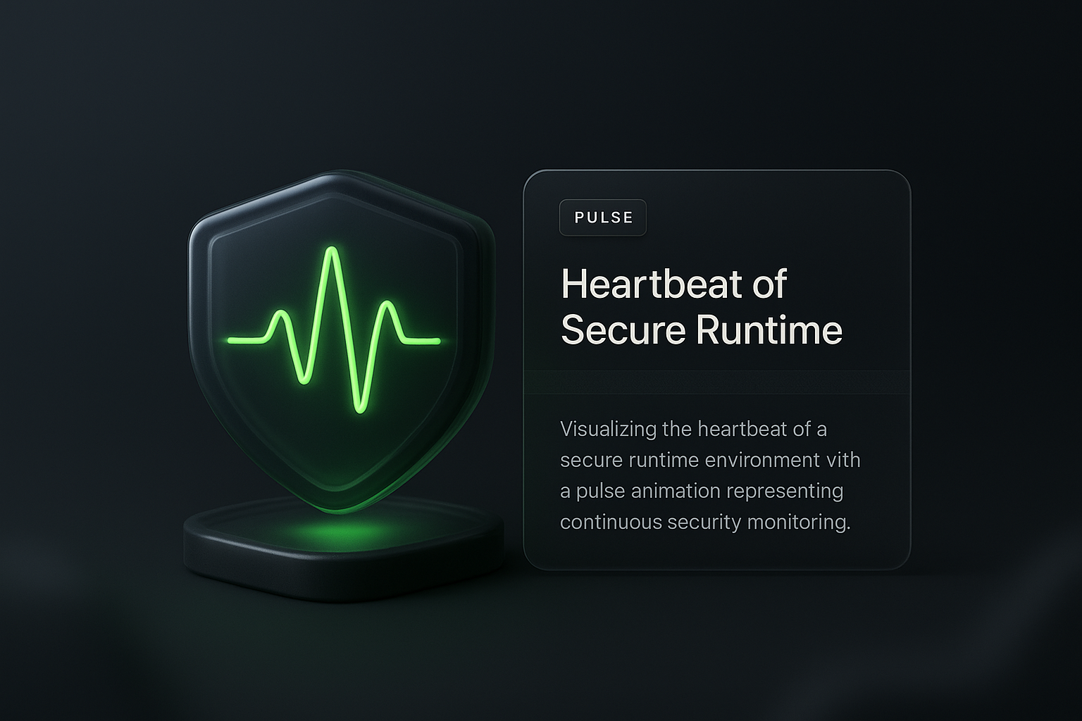 3D Pulse Animation Visualizing Secure Runtime Heartbeat